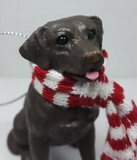Sandicast Chocolate Lab Labrador Retriever Dog Christmas Ornament Original Box picture