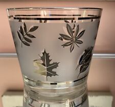 Vintage 1960 Libbey Silver Leaf Foliage Frosted Ice Bucket picture