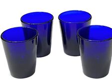 Set of 4 Cobalt Blue 1.5 Ounce Libbey Shot Glasses picture