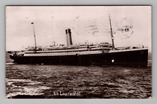 Postcard 1910 RPPC Steamer Ship SS Laurentic Real Photo Scenic Ocean View picture
