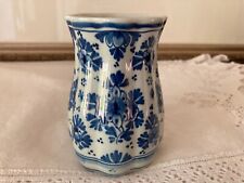 Vintage Authentic Royal Delft Blue Short Vase Hand Painted Signed  picture