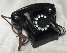 Vintage 1940s WESTERN ELECTRIC 302 (9/46) BLACK Rotary Dial Desk Table Telephone picture