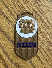 Rare 1920’s Graham Brothers Enamel Radiator Plaque Hood Badge Fob picture