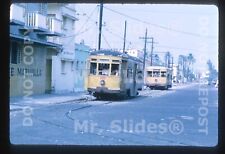Original Slide Streetcar/Tram  CTUSV Veracruz Mexico Car 605 & 1 Action In 1967 picture