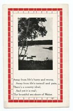 c1920s MAINE ME Postcard Poem Vintage picture