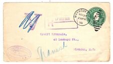 U.S. U379 1906 Mayaguez PR to London England cover: 1 cent rate?, marked V [C3 picture