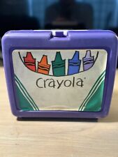 Vintage Crayola Thermos Brand Purple Lunchbox w/ Thermos picture