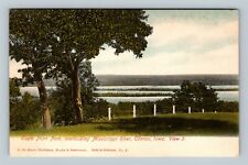Clinton IA Eagle Point Park Overlooking Mississippi River Iowa Vintage Postcard picture