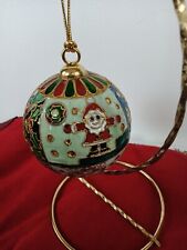 Santa Christmas Ornament Victorian Enamelling Alsan Company Alessandra Cloisonn picture