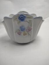 Vintage FTD Especially For You Ceramic Flower Vase 1992 white ceramic 3D flowers picture