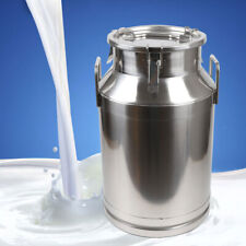 40L Stainless Steel Milk Can Heavy Duty Milk Wine Jug Silicone Sealed +Lid  picture