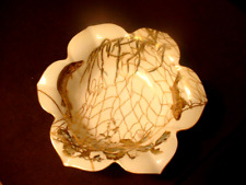 RARE T&V Limoges Porcelain Gold Hand Painted Fish Fruit Bowl picture