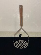 Vintage Robinson Knife Co Stainless Steel Potato Veg Masher with Wooden Handle picture