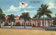 Fort Myers, Florida, FL, Civic Center, Linen Vintage Postcard b7705 picture