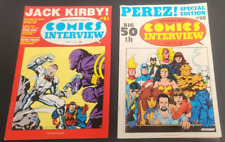 🔑🔥  2 Bks Comics Interview Special #50 HUGE George Perez 41 Jack Kirby 539 picture
