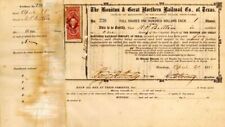 Houston and Great Northern Railroad Co. of Texas - 1871-1874 dated Stock Certifi picture