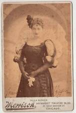 NELLA BERGEN ~ AMERICAN ACTRESS ~ AUTOGRAPHED - 1880 picture