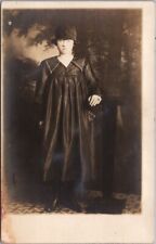 c1920s RPPC Real Photo Postcard Young Woman in Graduation Gown / Studio Portrait picture