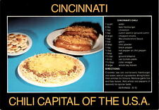 Cincinnati Ohio Chili 2way 3way 4way 5way Coneys spaghetti cheese o postcard picture