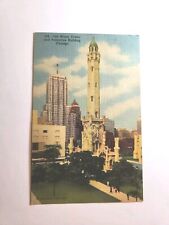 Postcard Vintage Old Water Tower And Palmolive Building. Chicago A199 picture