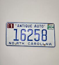 License Plate Vintage North Carolina NC 16258 Antique Auto 2014 Rustic picture
