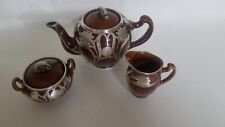 3pc Vintage Lenox Silver Overlay Teapot,Creamer,Sugar Bowl with issues but nice picture