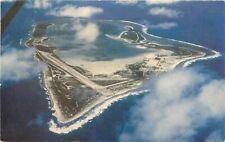 Vintage Postcard; Aerial View Wake Island, Posted Wake 1957 Cancellation picture