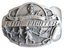 1993 American Commemorative Fire Fighter Belt Buckle Arroyo Grande LE 1247/5000 picture