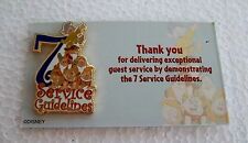 *~*DISNEY WDW CAST MEMBER 7 SERVICE GUIDELINES SEVEN DWARFS  PIN NEW ON CARD*~* picture