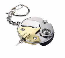 Titanium Coin Box Cutter/Knife + Multi Tool D2 Blade Mini-Gold Keychain picture