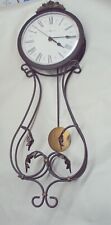 Howard Miller Paulina 625-296 Wrought Iron Leaves Pendulum Clock WORKING picture