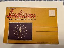 Unused Souvenir Foldout Folder Postcard Greetings From Indiana The Hoosier State picture