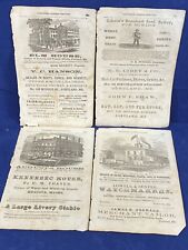 1862 Maine Ads, 4 Pages, Watchmaker, Seed Sowing, Cap&Fur Store, Kennebec House picture