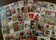 Nice Lot of 50~Mixed Vintage Antique Holidays Greeting Postcards~in sleeves-k-34 picture