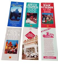 Vtg 80's Walt Disney World Orlando Guide Book Lot Of 6 picture
