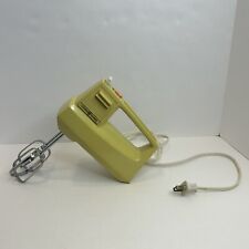 General Electric Vintage Yellow Hand Mixer D1-M24, Works, Made in USA picture