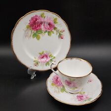 Vintage Royal Albert AMERICAN BEAUTY Trio Tea Cup Saucer Dessert Plate picture