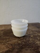 Vintage Lot of 3 Ramekin Small Custard Cups Bowls White Milk Glass 2