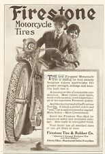 1914 Firestone Motorcycle Tires Akron Ohio Vintage Magazine Print Ad picture