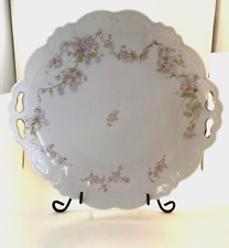 Vintage M.Z. Austria Habsburg Porcelain Floral Cake Serving Plate #9322 Signed picture