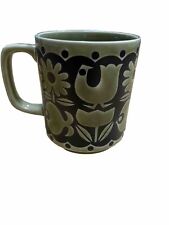 VTG 1972 HORNSEA Pottery Mug Green & Black picture
