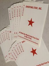 18 Lot Very Early Vintage Red Shooting Star Inc. Game Sheets G2 Series Numerical picture