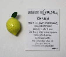 R1 When LIFE GIVES YOU LEMONS lemon Charm miniature figurine Ganz fruit tiny picture