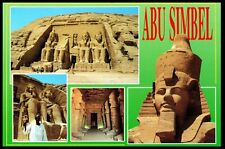 Vintage Postcard Abu Simbel Ancient Egypt Statues Temple Historical Desert picture