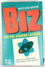 Biz Laundry Detergent Procter & Gamble Sealed 1960s Old Stock Advertisement picture