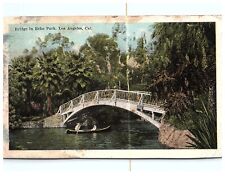 Los Angeles, CA - Bridge in Echo Park - Canoe - California - Postcard picture