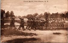 RPPC Postcard World War I Era Fort Slocum Guard Mount picture