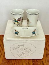 Wedgwood Beatrix Potter Peter Rabbit RARE Bath Set – Soap Dish & 2 Cups picture
