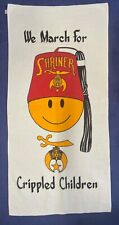 SHRINERS - BEACH TOWEL - WE MARCH FOR CRIPPLED CHILDREN - NOS? picture