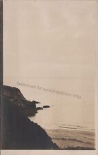 Moss Beach, CA postmark RPPC 1914 Cliffs, vintage California Real Photo Postcard picture